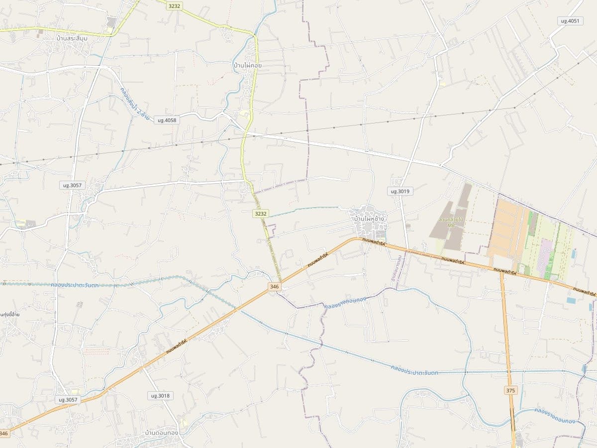 Map of the lake's location near Phai Hu Chang, Bang Len, Nakhon Pathom, by Route 346